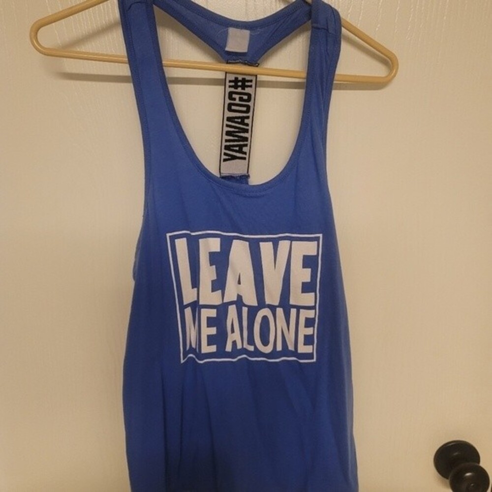 Womens leave me alone tank top